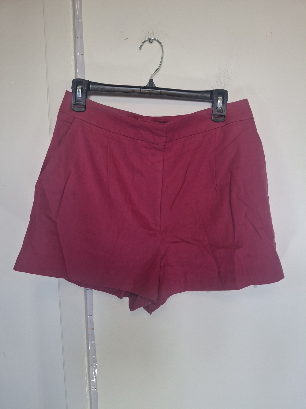 High-Waist Women’s Shorts in Deep Magenta